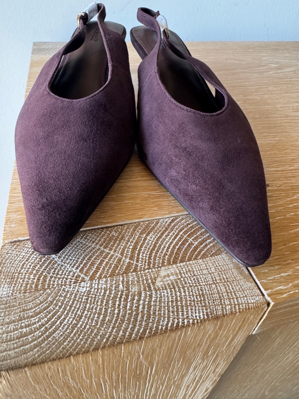 NWOB! MADEWELL Women's Emilie Slingback Pump Chocolate Raisin Suede 10 Brown - Picture 5 of 16
